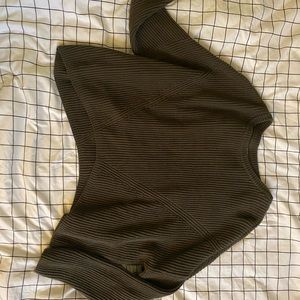 “LA Hearts” Forest Green Cropped Sweater